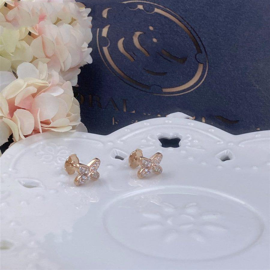 [Cadisa]JEUX DE PINK GOLD DIAMOND EARRINGS