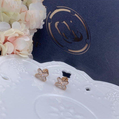[Cadisa]JEUX DE PINK GOLD DIAMOND EARRINGS