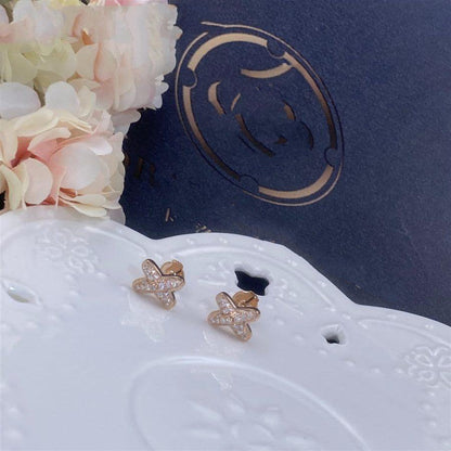 [Cadisa]JEUX DE PINK GOLD DIAMOND EARRINGS