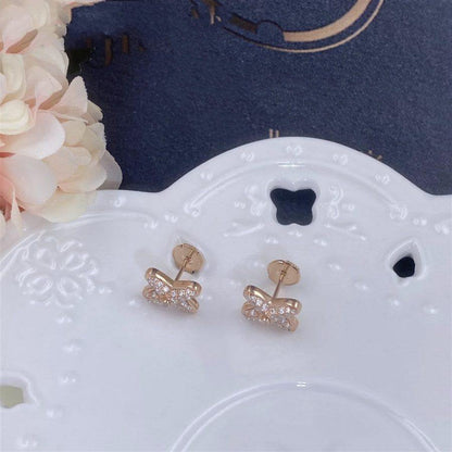 [Cadisa]JEUX DE PINK GOLD DIAMOND EARRINGS