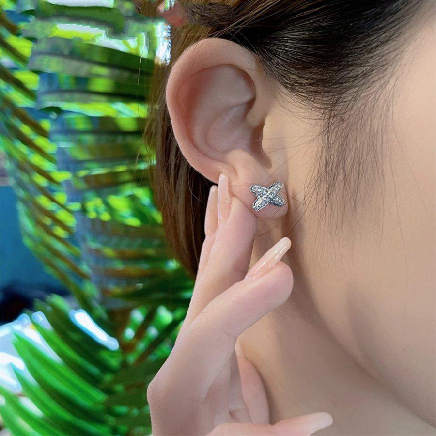 [Cadisa]JEUX DE SILVER DIAMOND EARRINGS