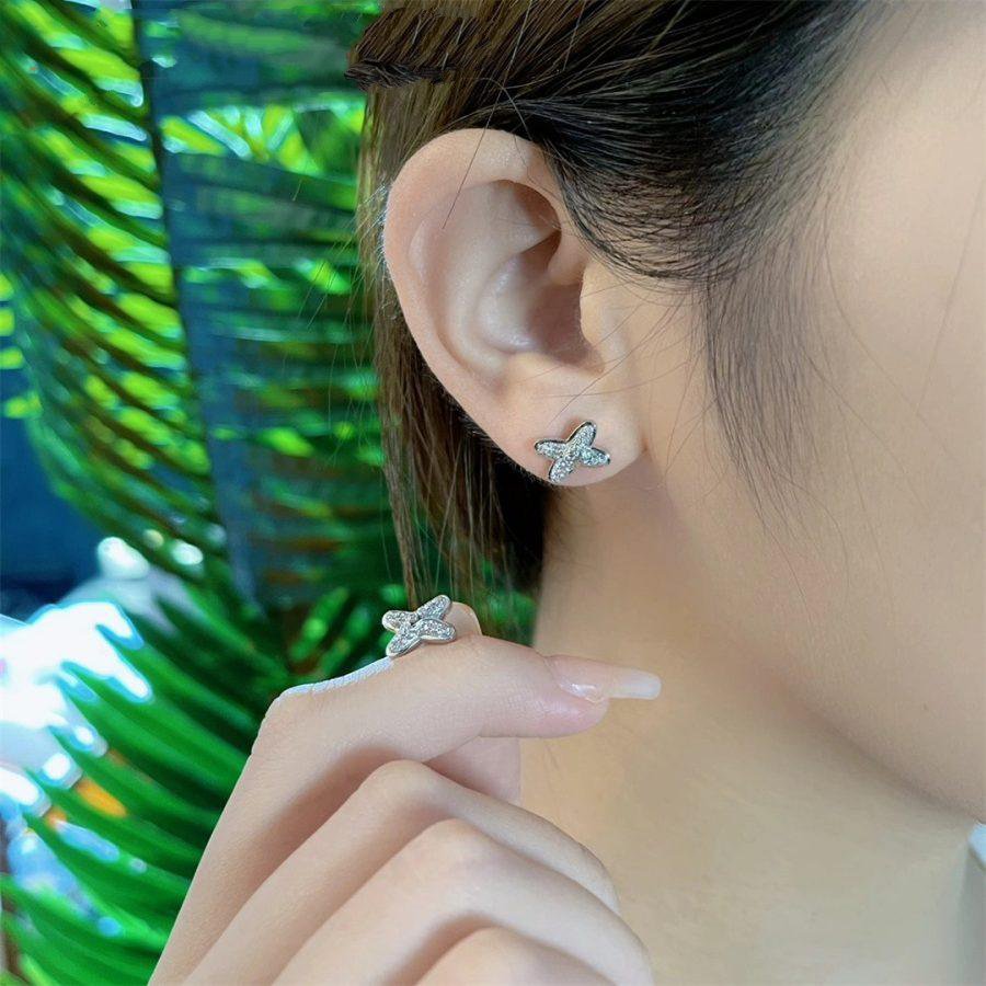 [Cadisa]JEUX DE SILVER DIAMOND EARRINGS
