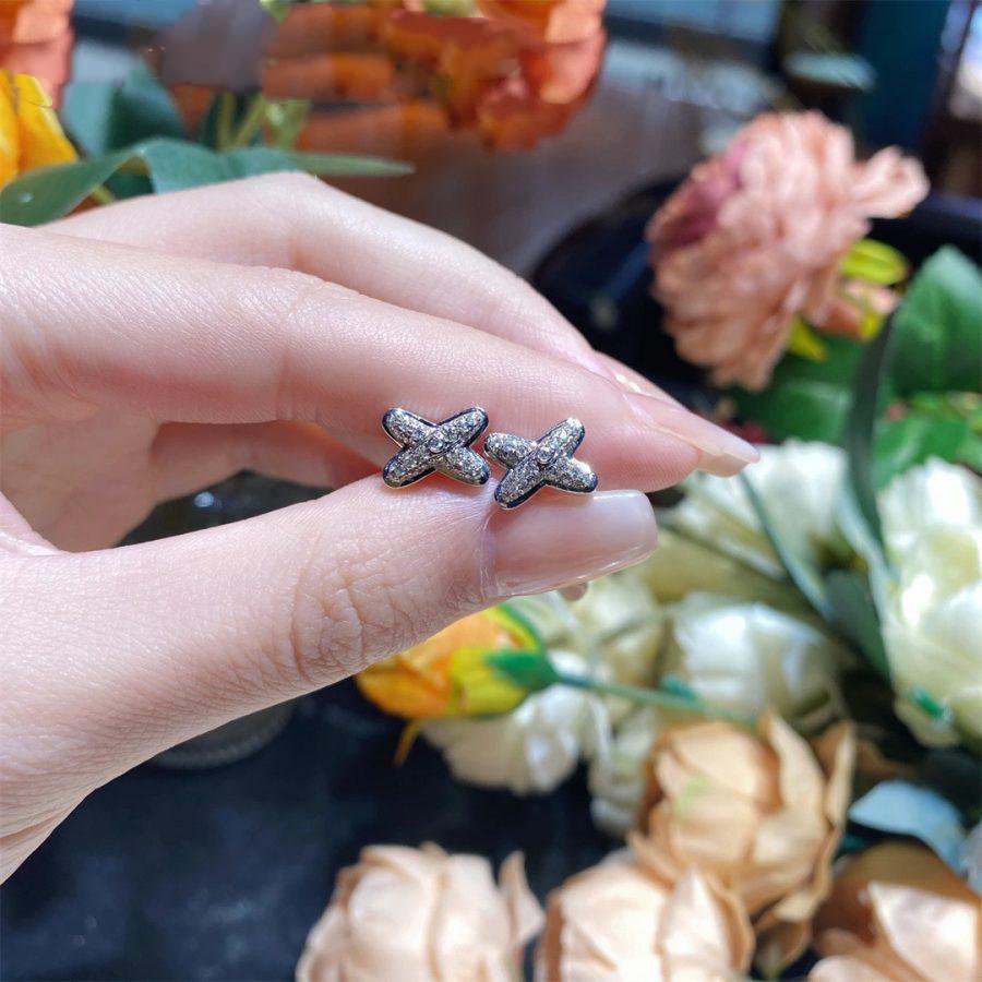 [Cadisa]JEUX DE SILVER DIAMOND EARRINGS