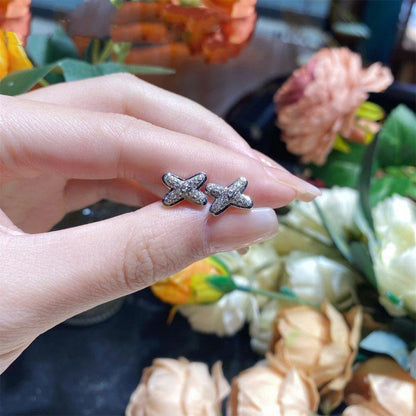 [Cadisa]JEUX DE SILVER DIAMOND EARRINGS
