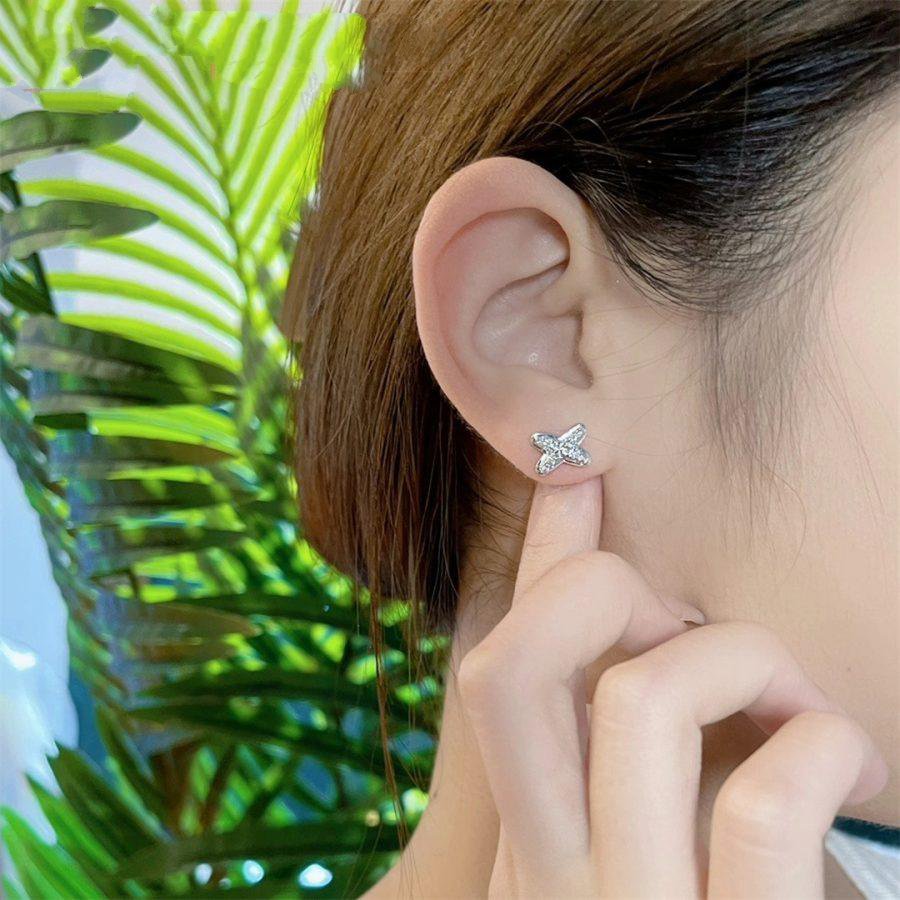 [Cadisa]JEUX DE SILVER DIAMOND EARRINGS