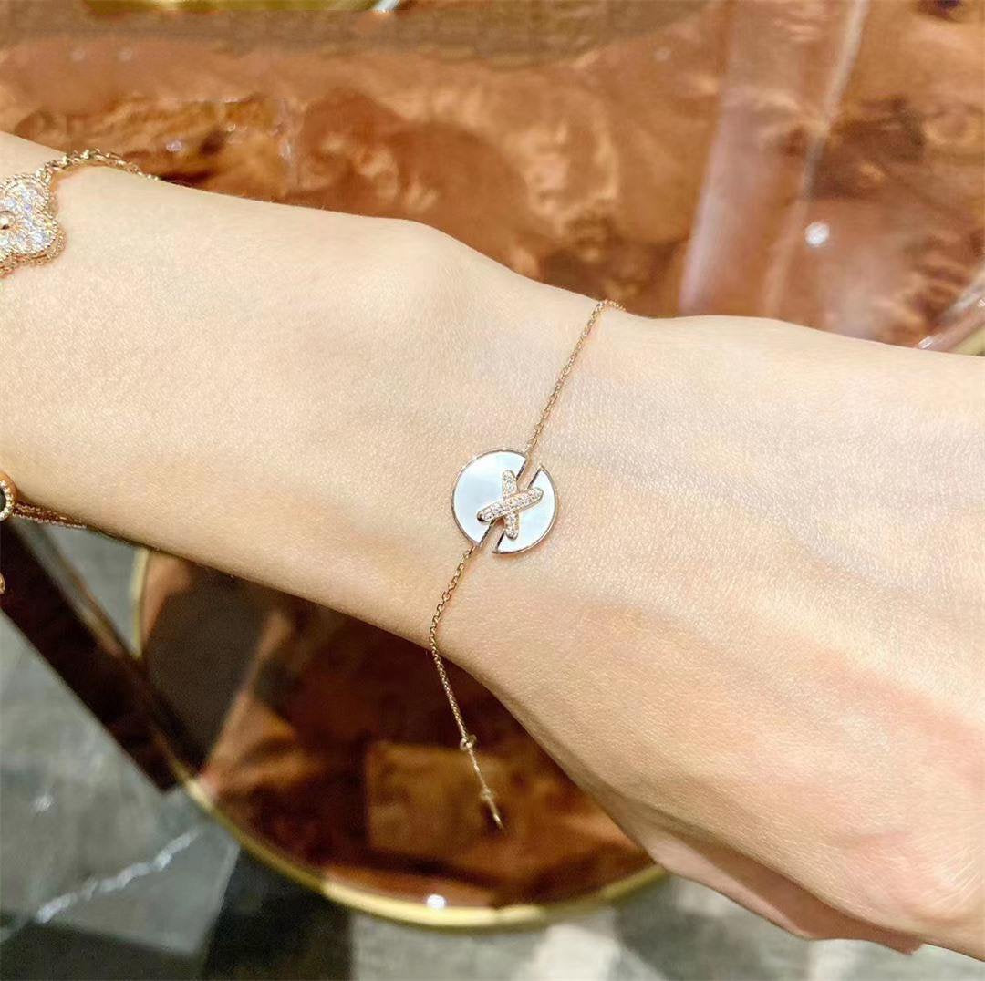 [Cadisa]JEUX DE BRACELET MOP PINK GOLD DIAMONDS