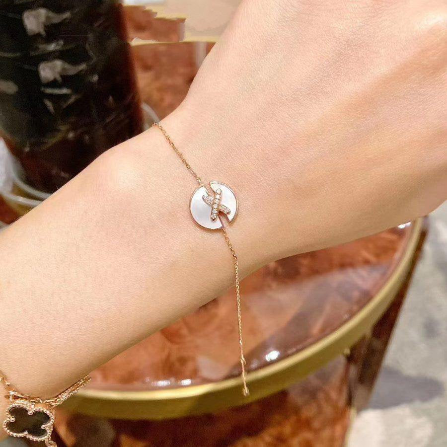 [Cadisa]JEUX DE BRACELET MOP PINK GOLD DIAMONDS