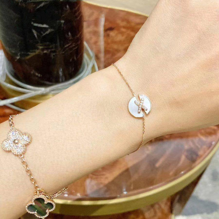 [Cadisa]JEUX DE BRACELET MOP PINK GOLD DIAMONDS