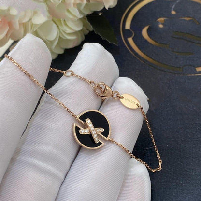 [Cadisa]JEUX DE BRACELET ONYX PINK GOLD DIAMOND