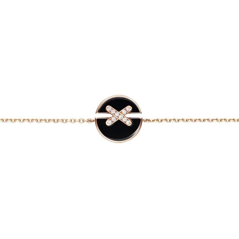 [Cadisa]JEUX DE BRACELET ONYX PINK GOLD DIAMOND