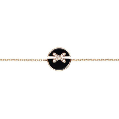 [Cadisa]JEUX DE BRACELET ONYX PINK GOLD DIAMOND