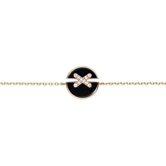 [Cadisa]JEUX DE BRACELET ONYX PINK GOLD DIAMOND