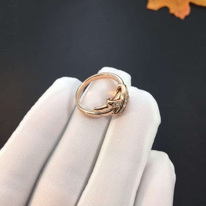 [Cadisa]JEUX DE PINK GOLD DIAMOND RING