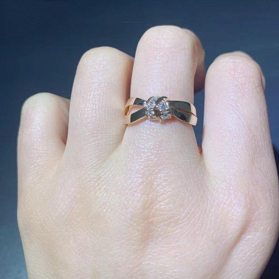 [Cadisa]LIENS RING PINK GOLD DIAMOND