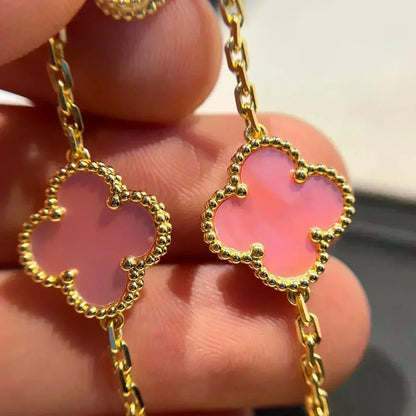 [Cadisa] CLOVER 5 MOTIFS  PINK MOP BRACELET COLLECTION