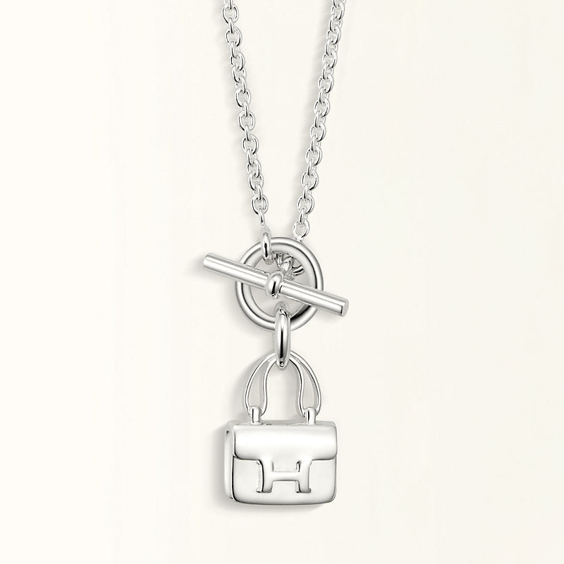 [Cadisa]POP H PEDANT SILVER NECKLACE
