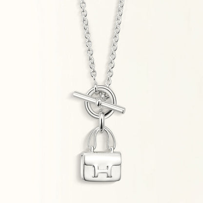[Cadisa]POP H PEDANT SILVER NECKLACE