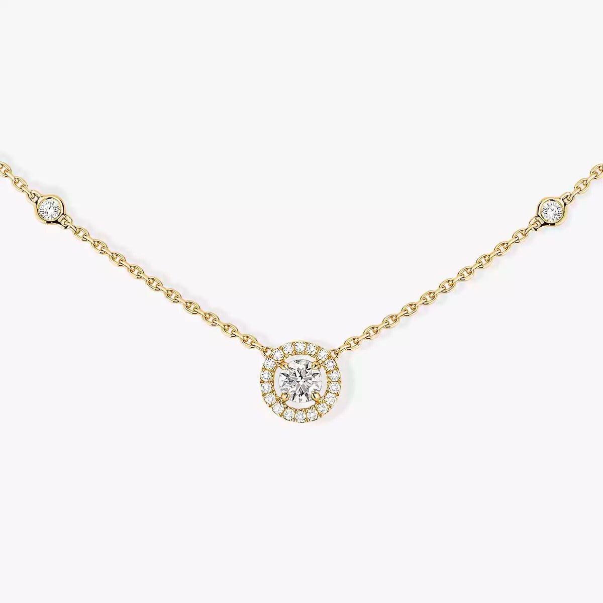 [Cadisa]Diamond Necklace 0,20ct Brilliant Shape Joy