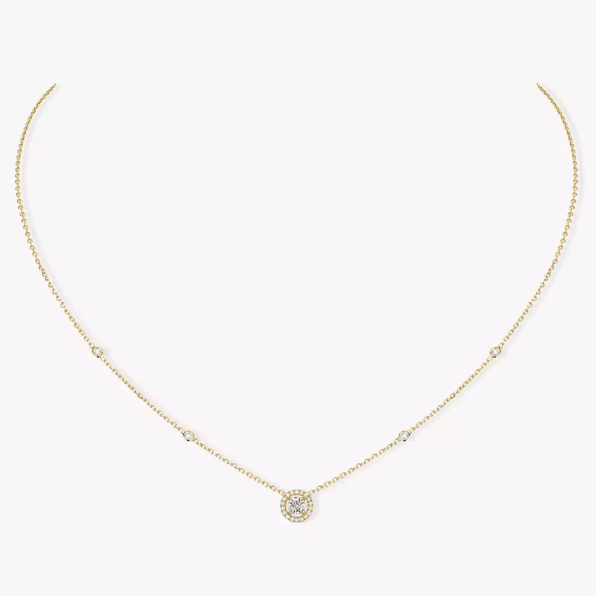 [Cadisa]Diamond Necklace 0,20ct Brilliant Shape Joy