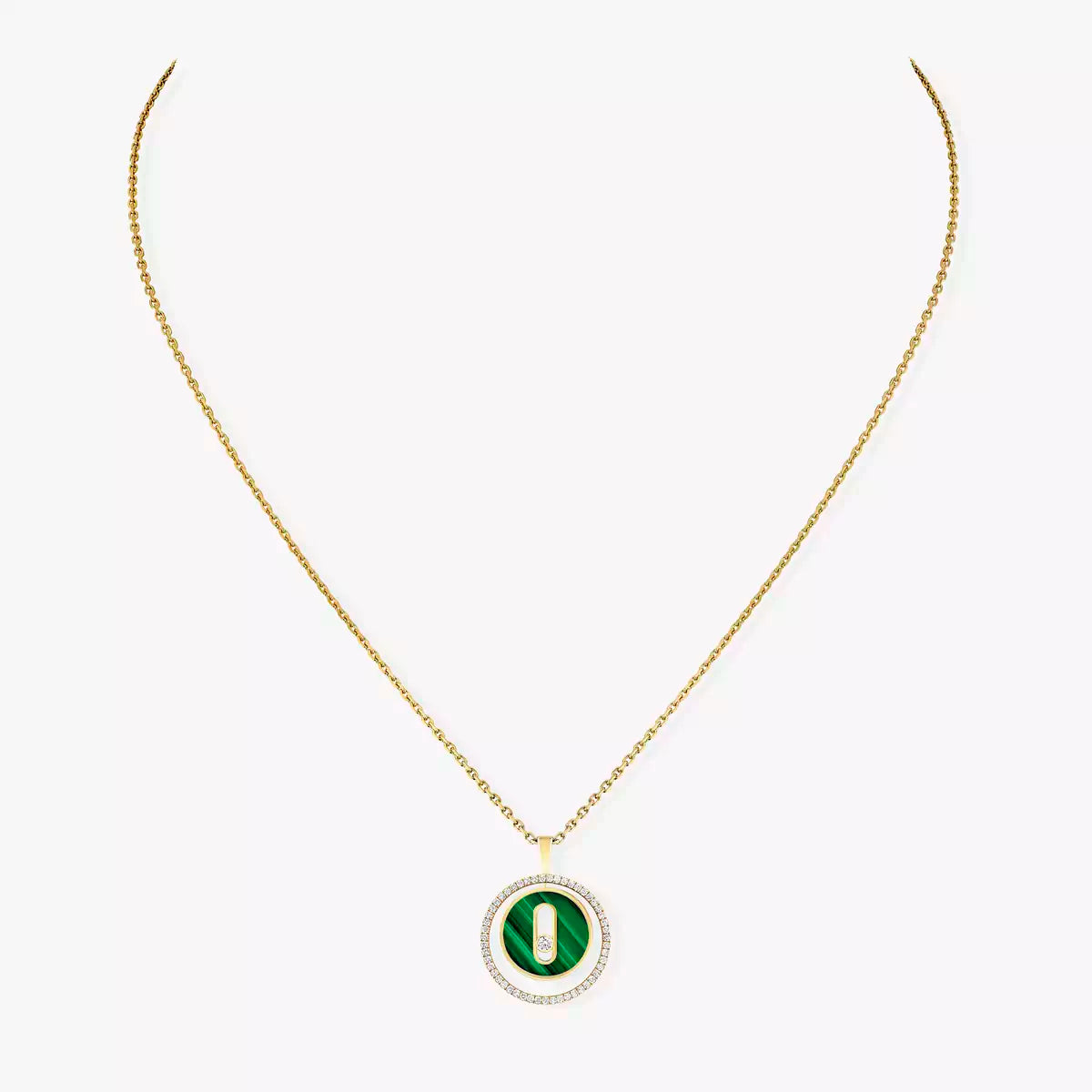 [Cadisa]Lucky Move Diamond Necklace in Rose Gold and White Mother-of-Pearl