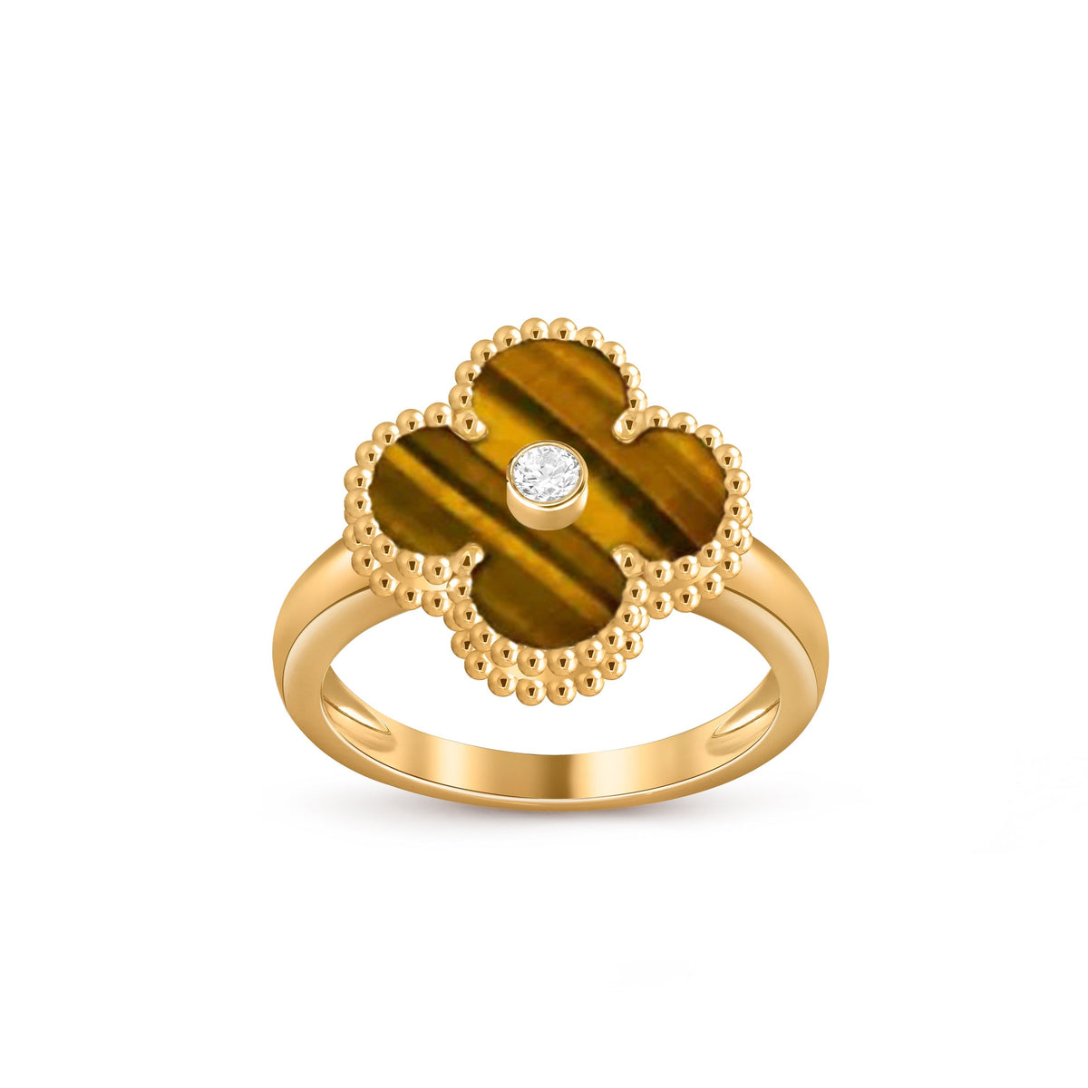 [Cadisa]CLOVER DIAMOND RING GOLD COLLECTION