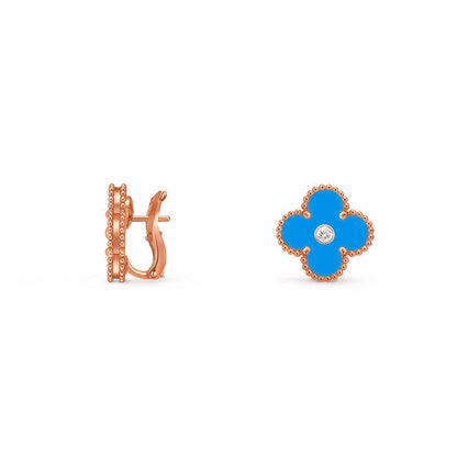 [Cadisa]CLOVER 15MM MOP DIAMOND EARRINGS COLLECTION
