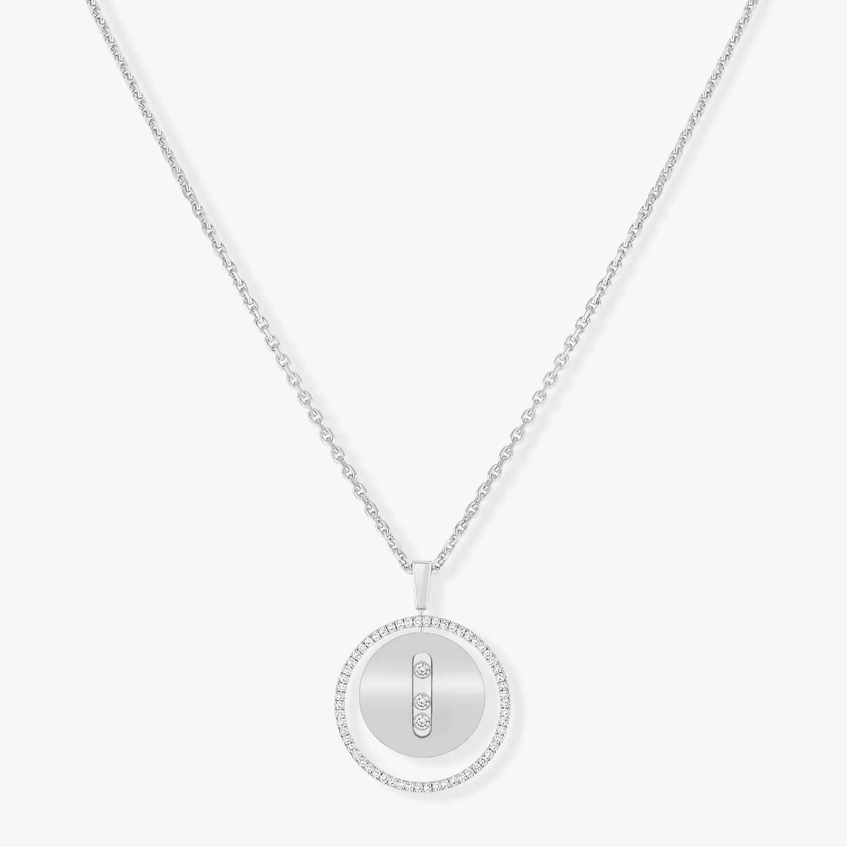 [Cadisa]LUCKY MOVE MM SILVER DIAMOND NECKLACE