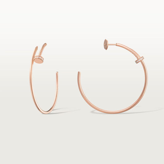 [Cadisa] JUSTE HALF DIAMOND LARGE EARRINGS