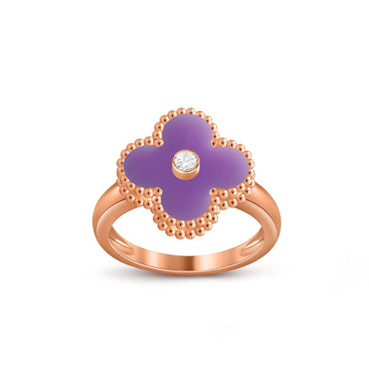 [Cadisa]CLOVER DIAMOND RING ROSE GOLD COLLECTION