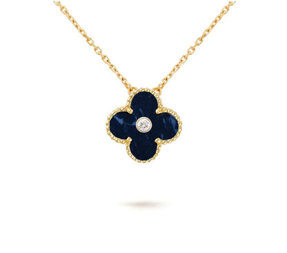 [Cadisa]CLOVER 15MM DIAMOND SINGLE FLOWER NECKLACE COLLECTION