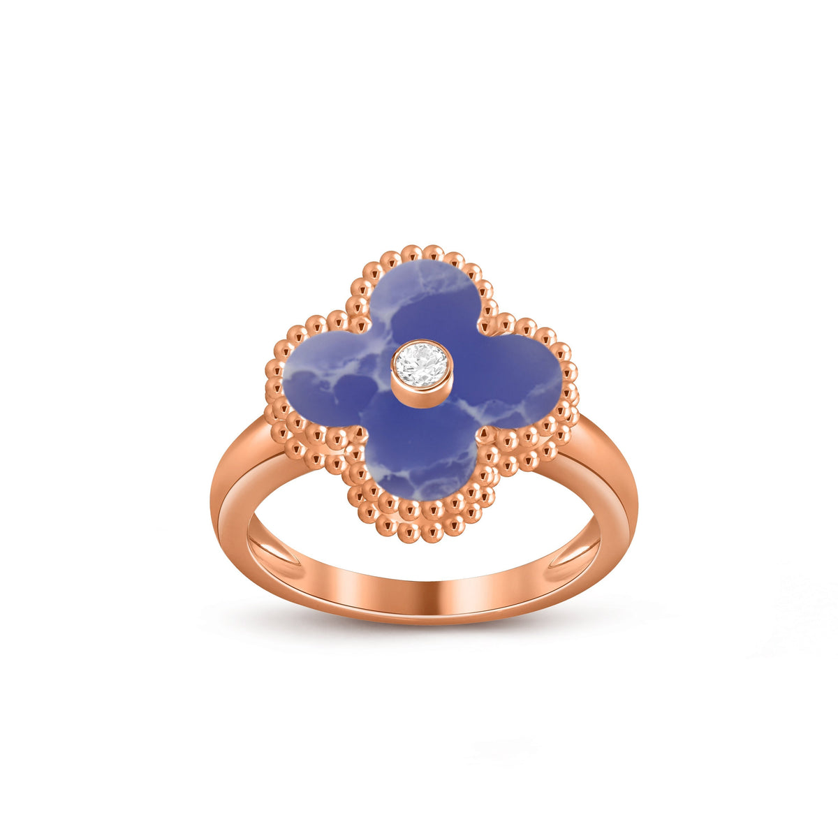 [Cadisa]CLOVER DIAMOND RING ROSE GOLD COLLECTION