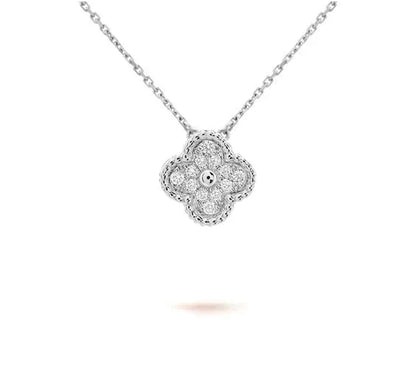 [Cadisa]CLOVER 15MM NECKLACE SILVER COLLECTION