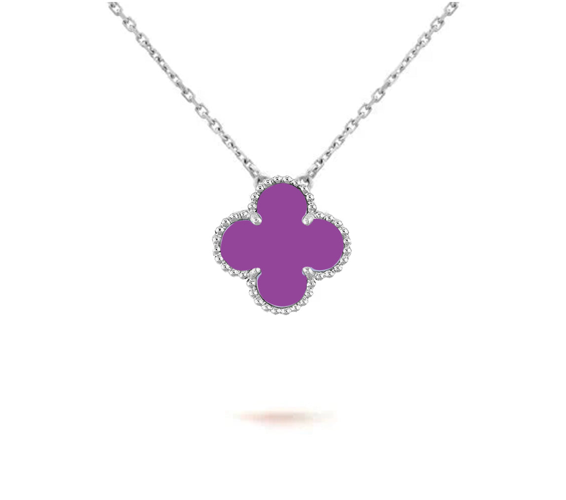 [Cadisa]CLOVER 15MM NECKLACE SILVER COLLECTION