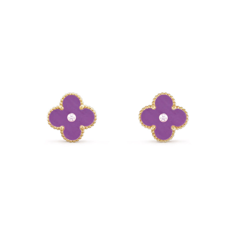 [Cadisa]CLOVER  15MM DIAMOND EARRINGS COLLECTION