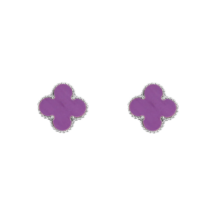 [Cadisa]CLOVER SILVER 15MM EARRINGS COLLECTION