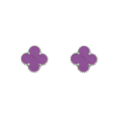 [Cadisa]CLOVER SILVER 15MM EARRINGS COLLECTION