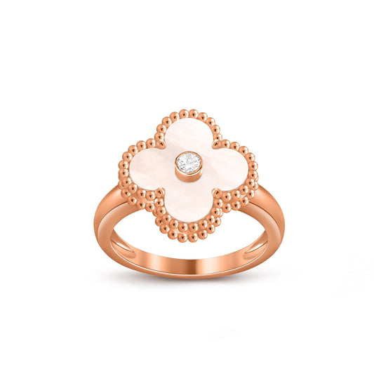 [Cadisa]CLOVER DIAMOND RING ROSE GOLD COLLECTION