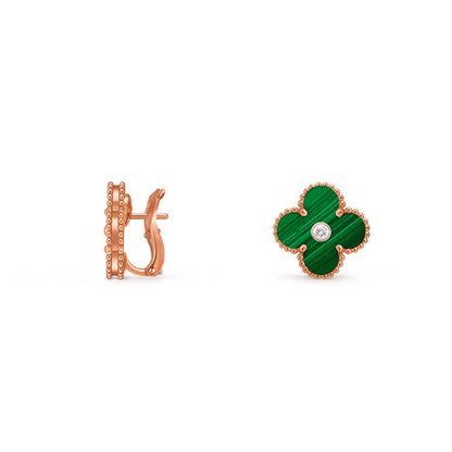 [Cadisa]CLOVER 15MM MOP DIAMOND EARRINGS COLLECTION