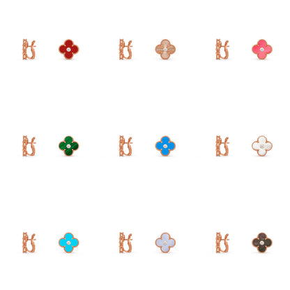 [Cadisa]CLOVER 15MM MOP DIAMOND EARRINGS COLLECTION