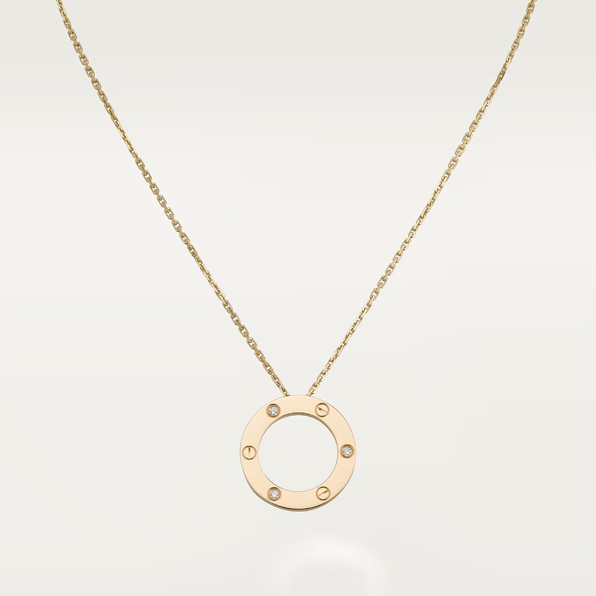 [Cadisa] LOVE NECKLACE 16MM 3 DIAMONDS
