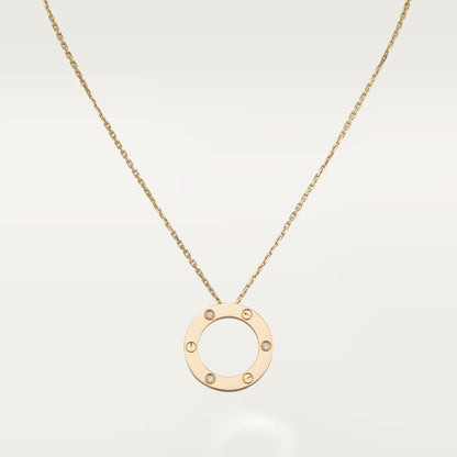 [Cadisa] LOVE NECKLACE 16MM 3 DIAMONDS