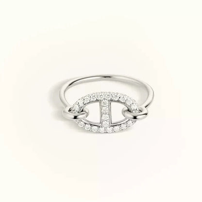 [Cadisa]RONDE SMALL SILVER DIAMOND RING
