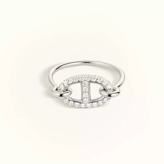 [Cadisa]RONDE SMALL SILVER DIAMOND RING