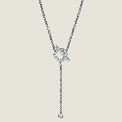 [Cadisa]FINESSE SILVER DIAMOND NECKLACE