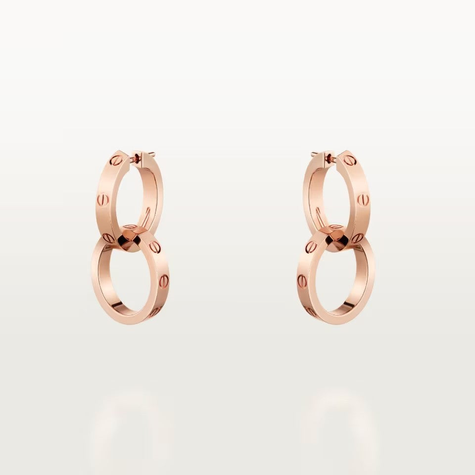 [Cadisa] LOVE 3.3MM DANGLE EARRINGS