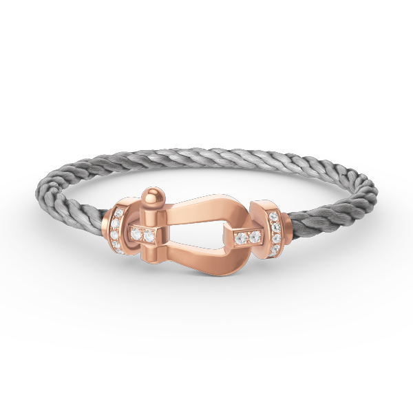 [Cadisa]FORCE LARGE HORSESHOE HALF DIAMOND BRACELET ROSE GOLD
