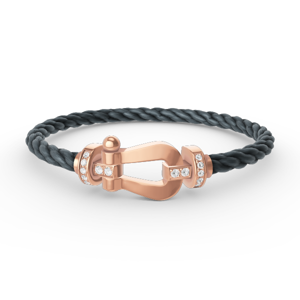 [Cadisa]FORCE LARGE HORSESHOE HALF DIAMOND BRACELET ROSE GOLD