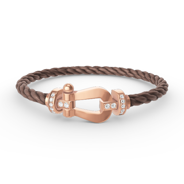 [Cadisa]FORCE LARGE HORSESHOE HALF DIAMOND BRACELET ROSE GOLD