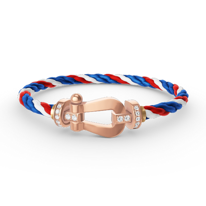 [Cadisa]FORCE LARGE HORSESHOE HALF DIAMOND BRACELET ROSE GOLD