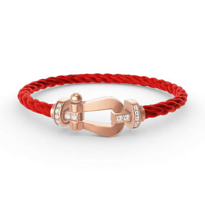 [Cadisa]FORCE LARGE HORSESHOE HALF DIAMOND BRACELET ROSE GOLD